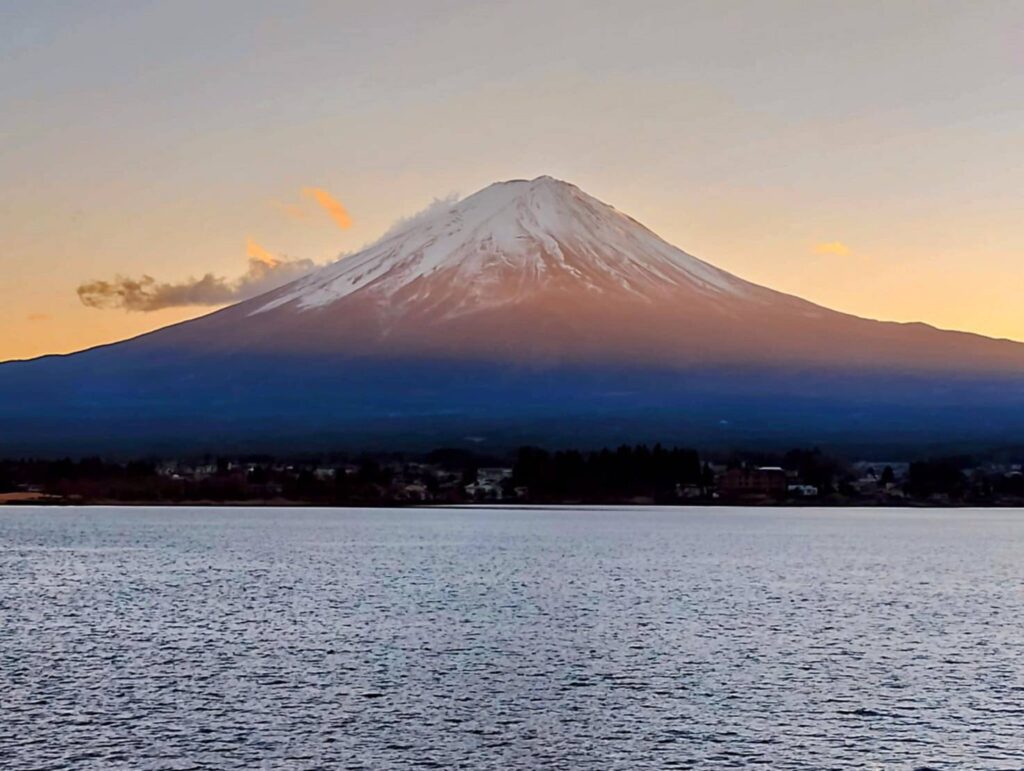 河口湖からの富士山の絶景