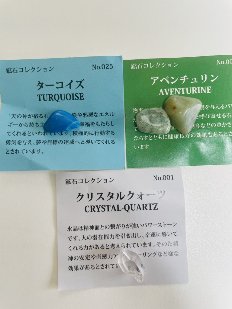 石の博物館でシューティングゲームでゲットした商品